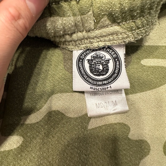Smokey Bear matching Camo Top AND Bottom Set - Picture 8 of 9